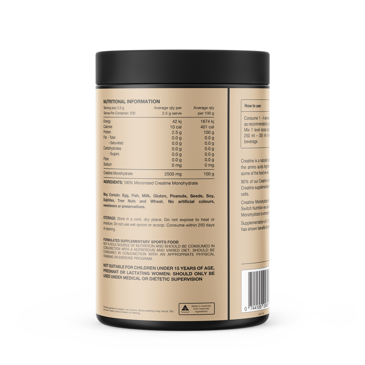 Switch Nutrition Creatine Monohydrate