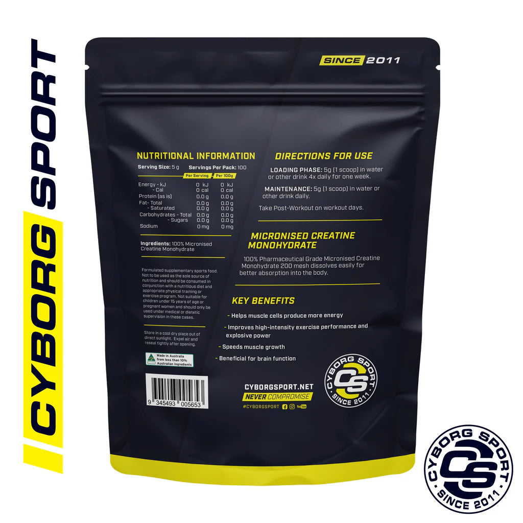 Cyborg Sport Micronised Creatine Monohydrate 500g