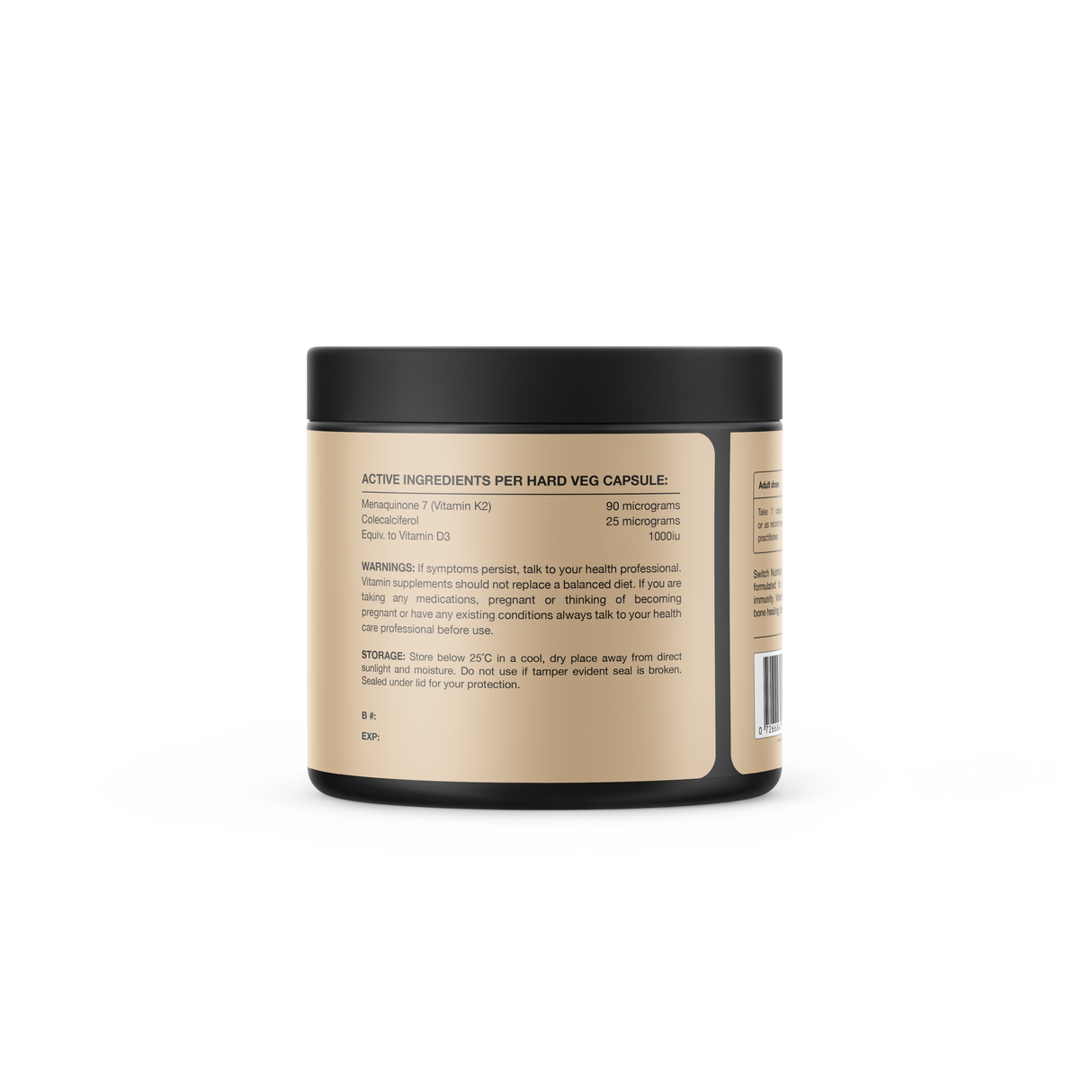 Switch Nutrition Vitamin D3 & K2 Capsules