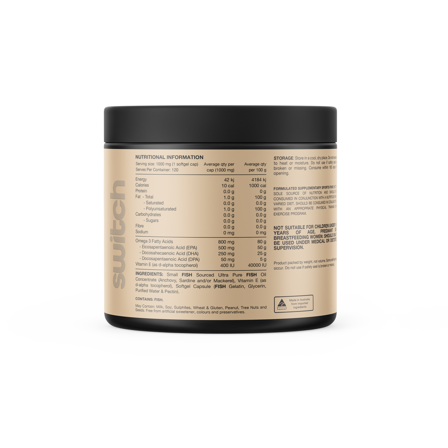 Switch Nutrition Ultra Fish Oil Capsules