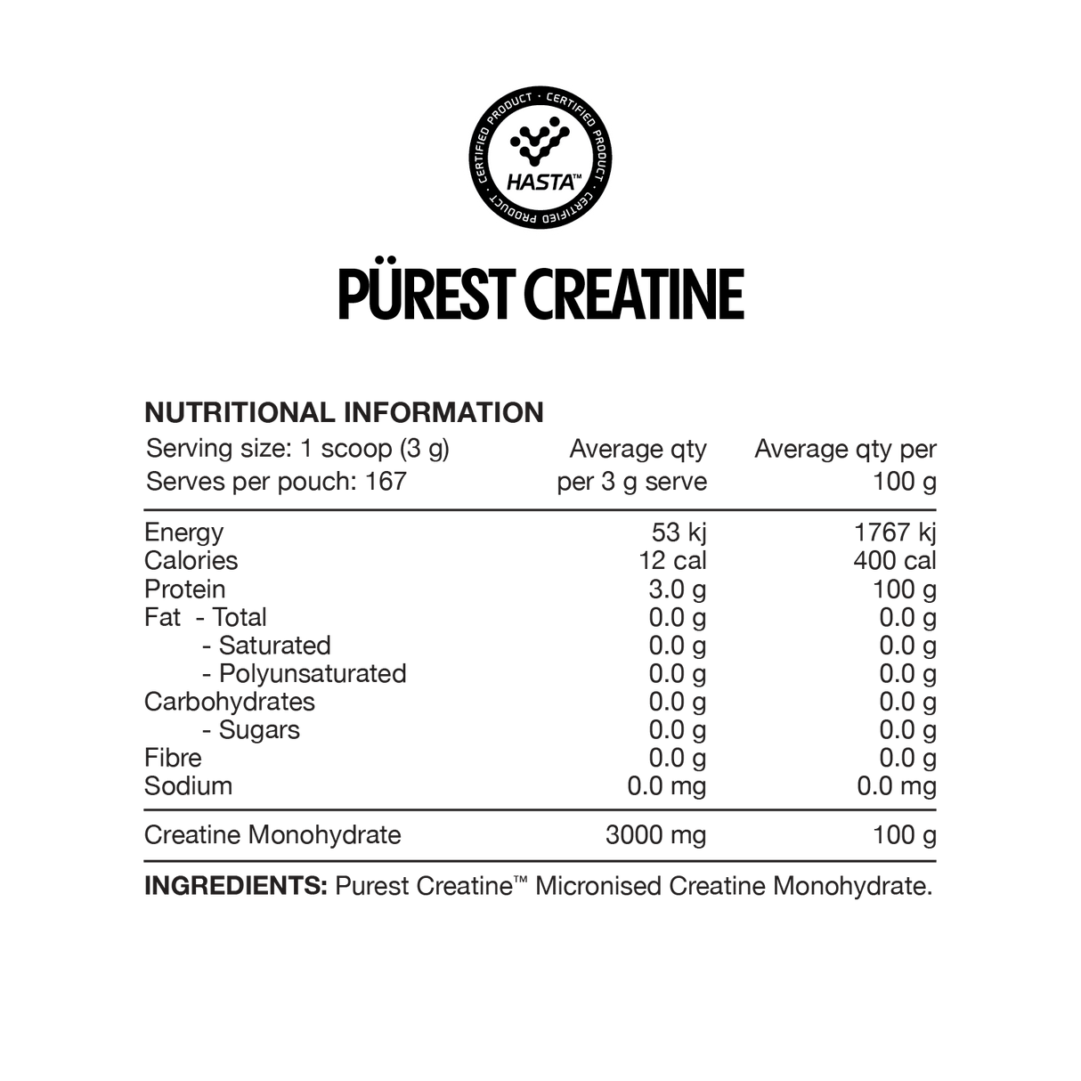 Switch Nutrition Purest Creatine Monohydrate